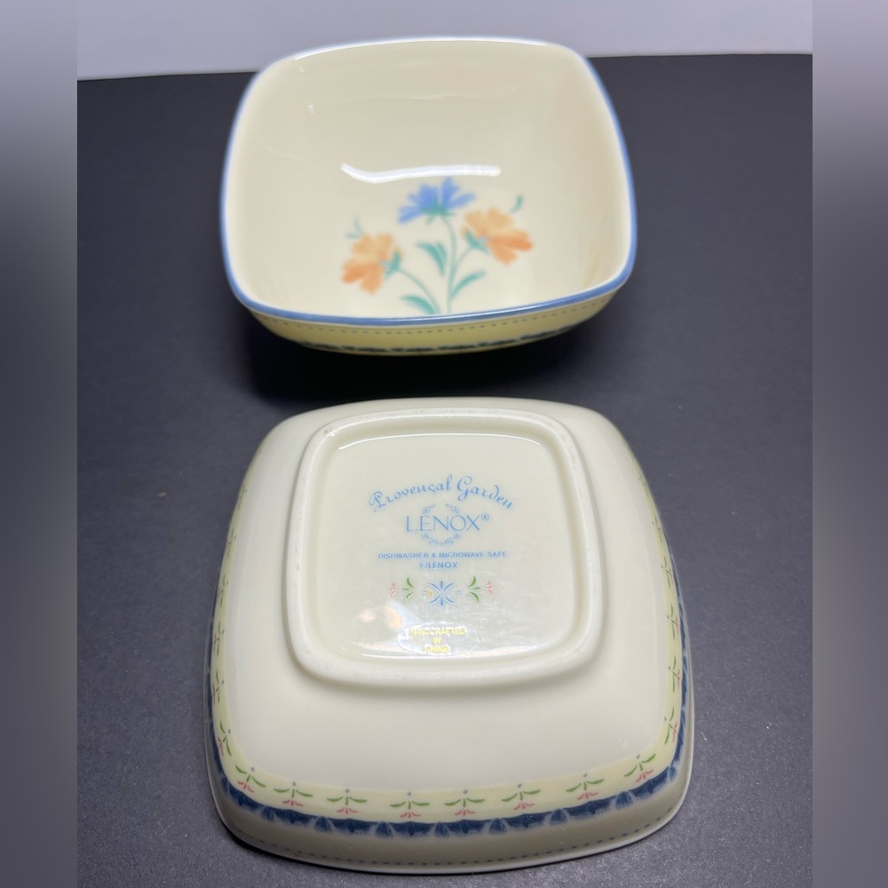 Lenox Provencal Garden Square Bowl Set – Floral Design | New in Box